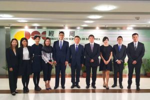 2018-August//澳门市务学会会长周可祺率领一众理监事成员拜访澳门特区政府经济局// The Macau Marketing Institute Chairman Mr. Danny Chau...